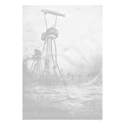 H.G. Wells' The War of the Worlds. Black and White