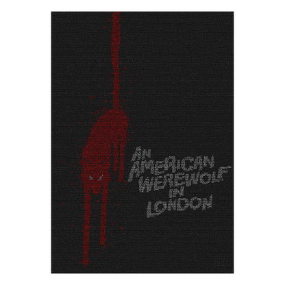 An American Werewolf In London movie poster, created from the script