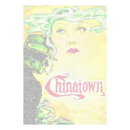 A typographic Chinatown movie poster, created from the script