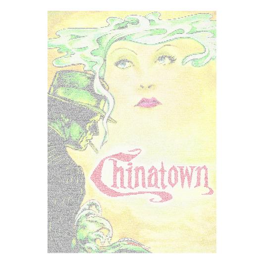 A typographic Chinatown movie poster, created from the script